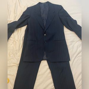Ermenegildo Zegna Vintage Blue Striped Suit - 40 inch jacket, 28 x 32 trousers